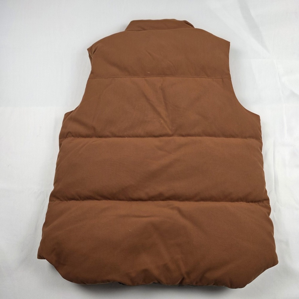 Patagonia Vest Womens Small Brown Down Puffer Quilted Full Zip Camo Lining - Picture 4 of 16